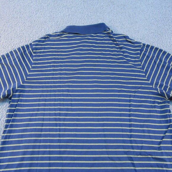 Polo Golf Ralph Lauren Men's Polo Shirt Large Blue Striped Kiawah Golfer Shirt - Picture 9 of 11